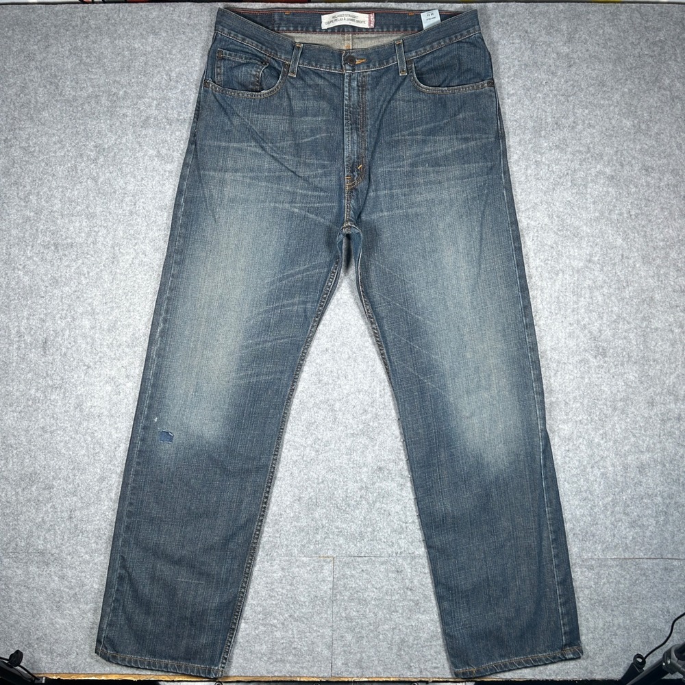 Vtg Levi's‎ Denim Jeans Mens 38x34(36x33) Blue Relaxed Straight red tab 2000s